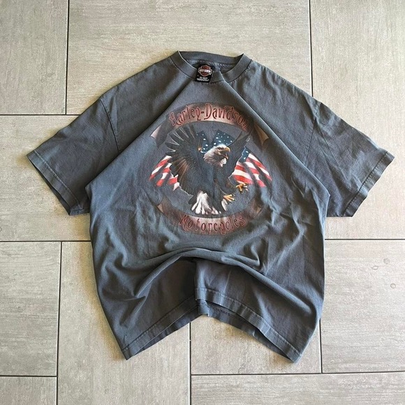 Harley Davidson Other - Vintage Harley Davidson grey cotton tee with eagle graphic  #biker #motorcycle